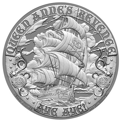 blackbeard silver round pirate series