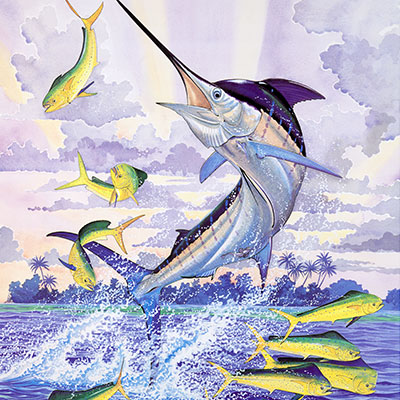 Guy Harvey Mahi Blue Painting
