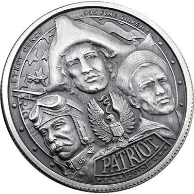 patriot silver round american revolution