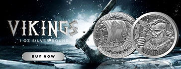 Vikings 1 oz silver rounds banner